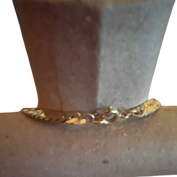 Vintage Trifari Statement Gold Tone Black Enamel Serpentine Choker Necklace - Picture 8 of 15